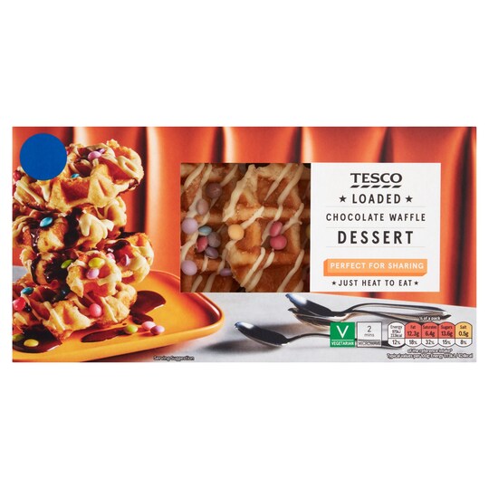 Tesco Loaded Waffle Dessert 220G Tesco Groceries