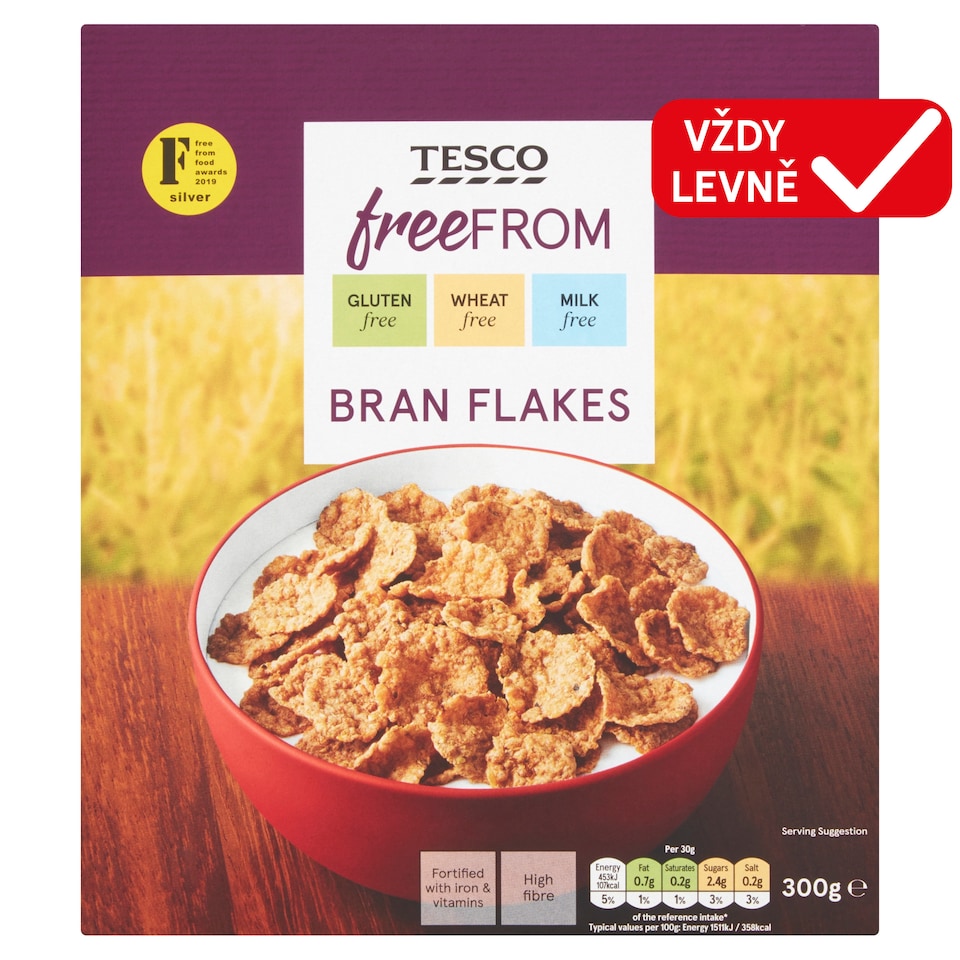 Obrázek 1 pro produkt Tesco Free From Rýžové lupínky s kukuřičnými otrubami 300g