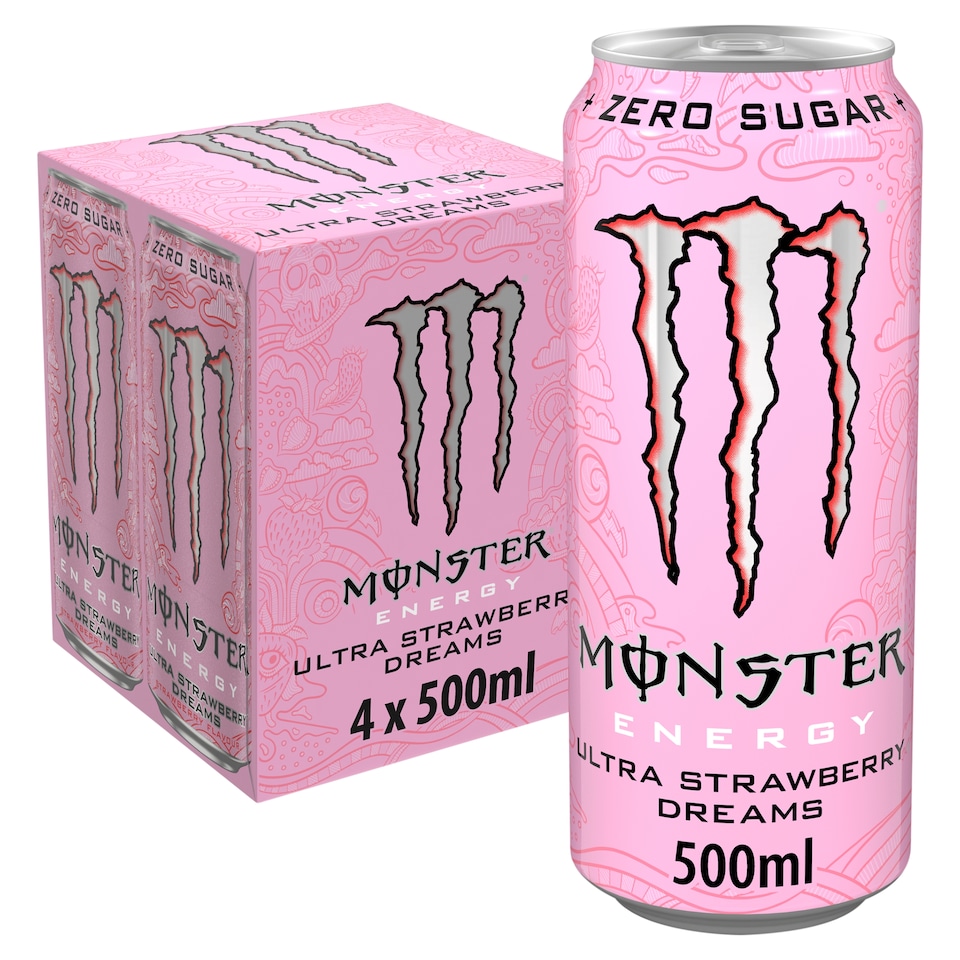Monster Energy Ultra Rosa Z/Sgr Drink 4 X 500Ml
