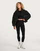 image 4 of F&F Quilted Pocket Teddy Cropped Jacket in Black