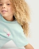 image 3 of F&F Girls 2-Piece Cotton Rich T-Shirt and Cycling Shorts Set in Multi Pink