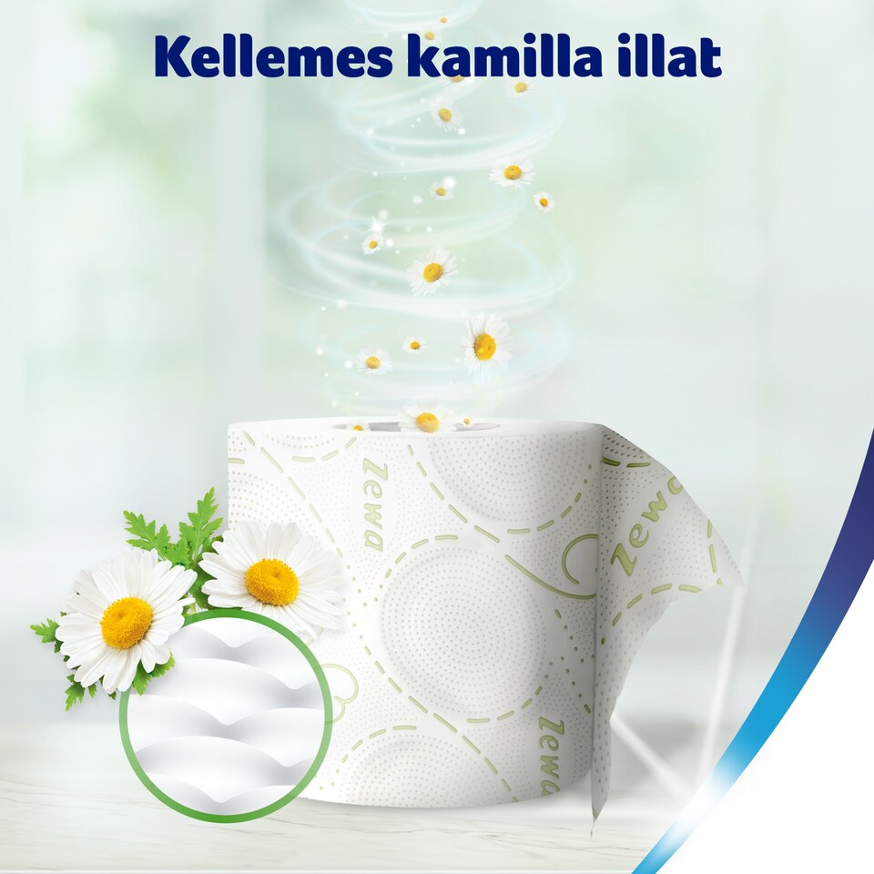 Zewa Deluxe Camomile Comfort toalettpapír 3 rétegű 4 tekercs  1. kép