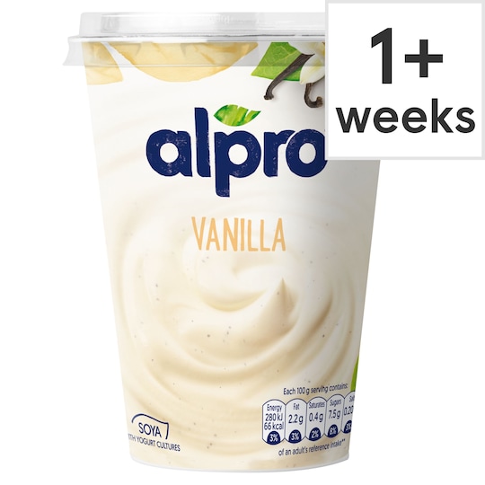 Alpro Vanilla Yogurt 500G Tesco Groceries