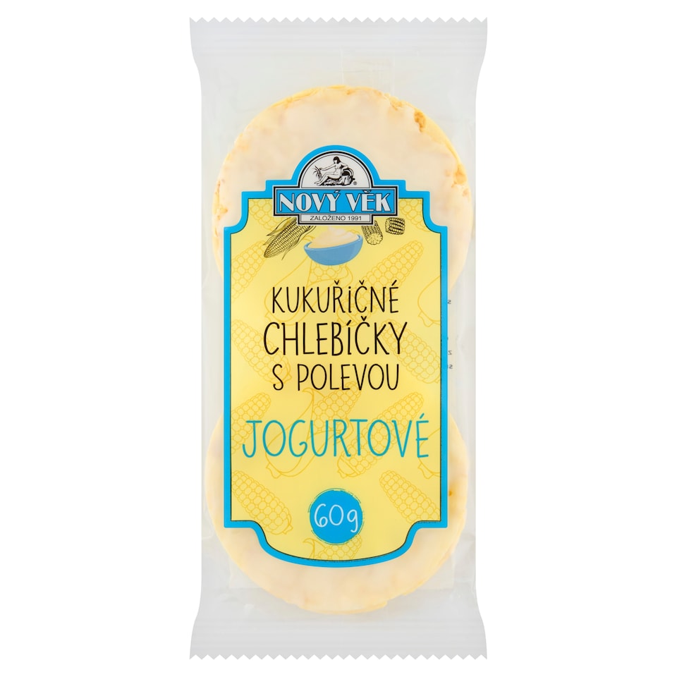 obrázok 1 z Nový Věk Chlebíčky kukuričné s bielou polevou s jogurtovou chuťou 60 g