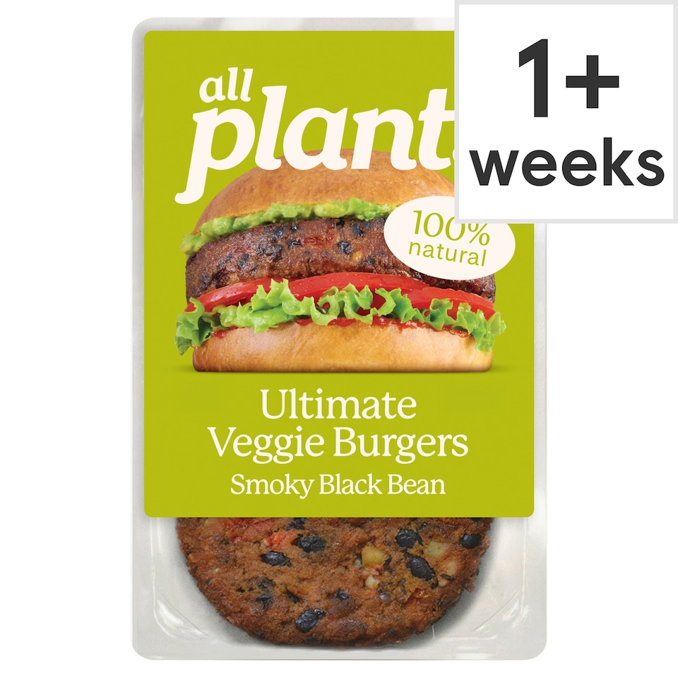 all plants Ultimate Veggie Burger Smoky Black Bean 160g