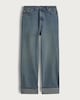 image 5 of F&F Turn Up Hem Wide Leg Jeans in Blue