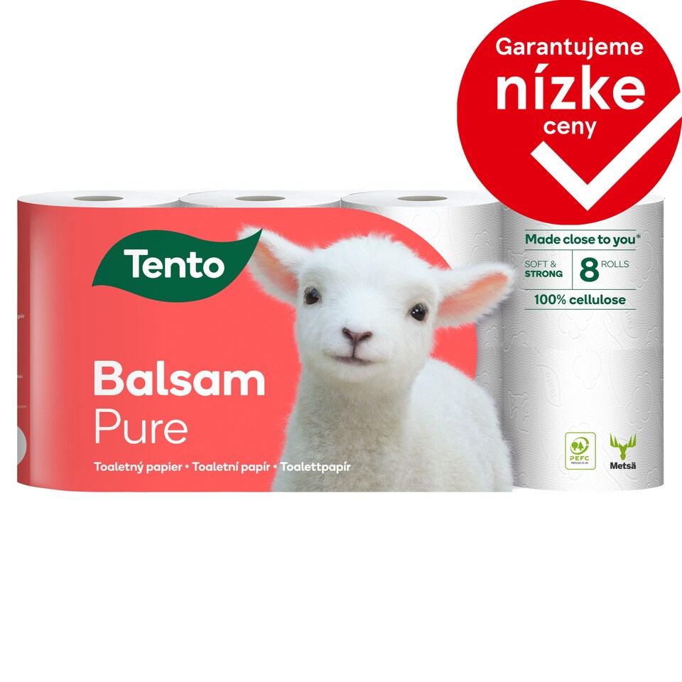 image 1 of Tento Balsam Pure Toilet Paper 3 Ply 8 Rolls