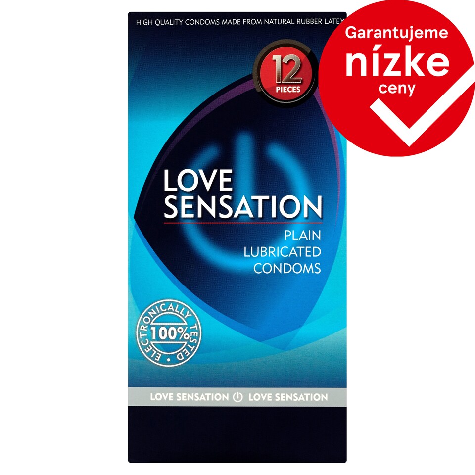 Love Sensation Plain Lubricated Condoms 12 pcs