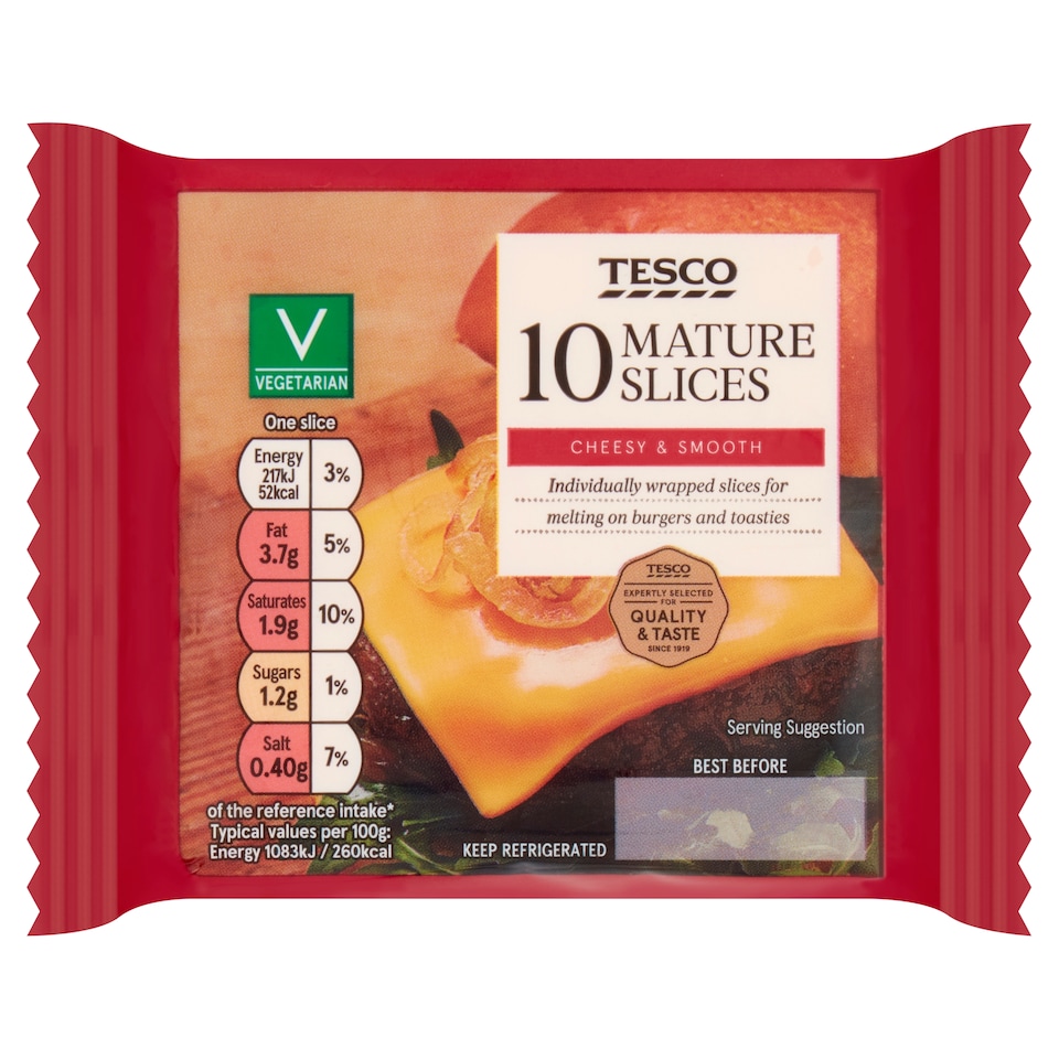 Tesco 10 Mature Slices 200G