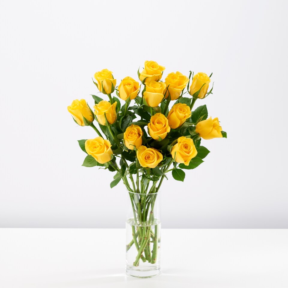 image 1 of Tesco Yellow Roses Flowers Bouquet