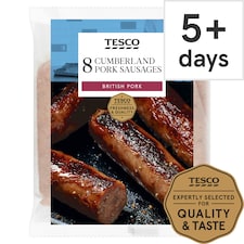 Tesco British Cumberland Sausages 8 Pack 454G