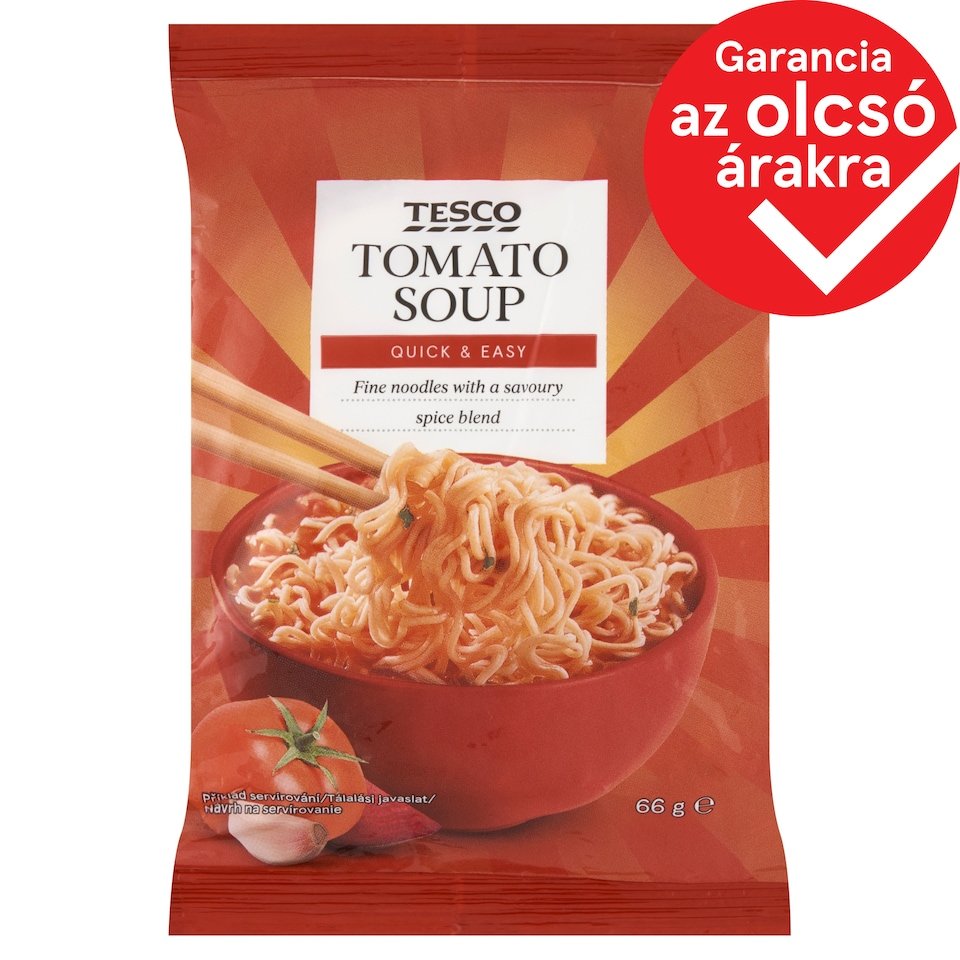 Tesco instant tésztaleves paradicsommal 66 g