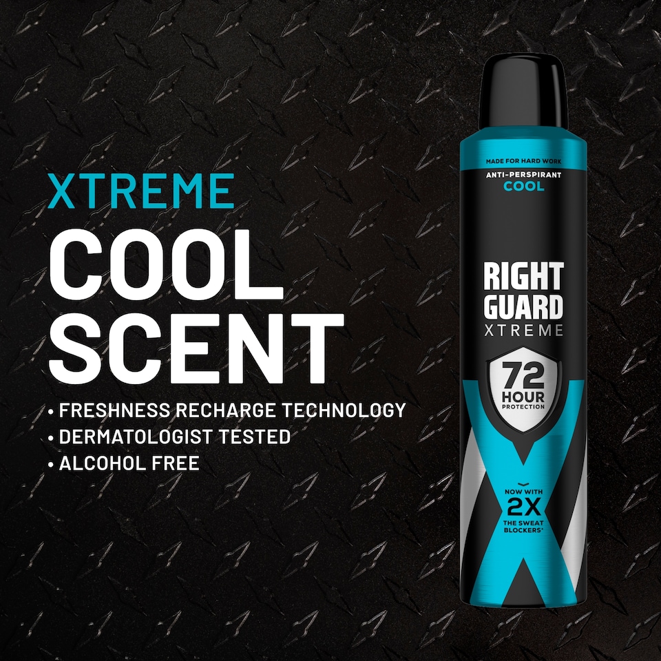 image 1 of Right Guard Xtreme Male 72 Hours Protection Anti-Perspirant Cool 250ml