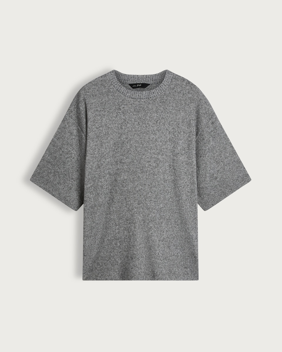 image 1 of F&F Oversized Short Sleeved T-Shirt in Grey