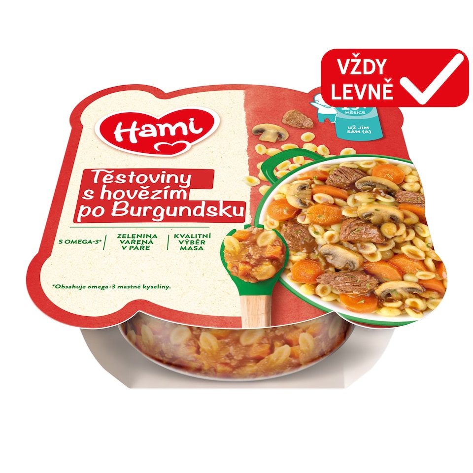 Obrázek 1 pro produkt HAMI masozeleninový talířek Hovězí po Burgundsku 230G