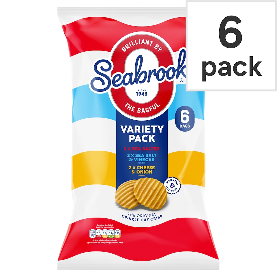 Seabrook Variety Crisps 6 Pack