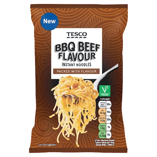 Tesco Bbq Beef Flavour Instant Noodles 85G Tesco Groceries