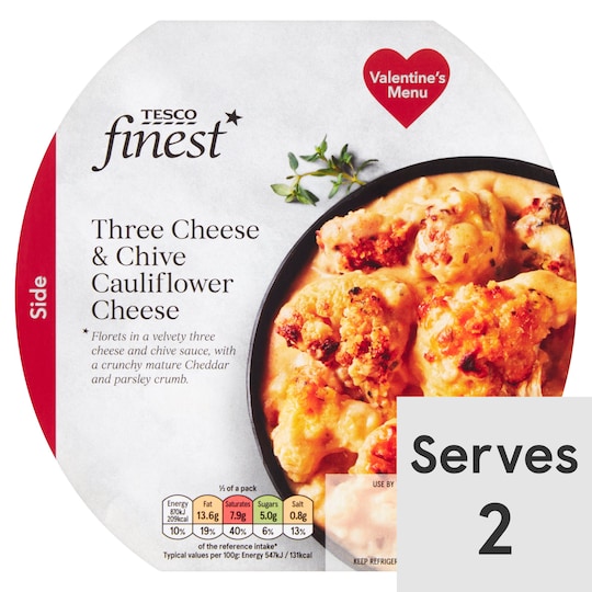 Tesco Finest Three Cheese & Chive Cauliflower Cheese 350G Tesco Groceries