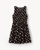 image 1 of F&F Shirred Sleeveless Mini Dress in Multi Black