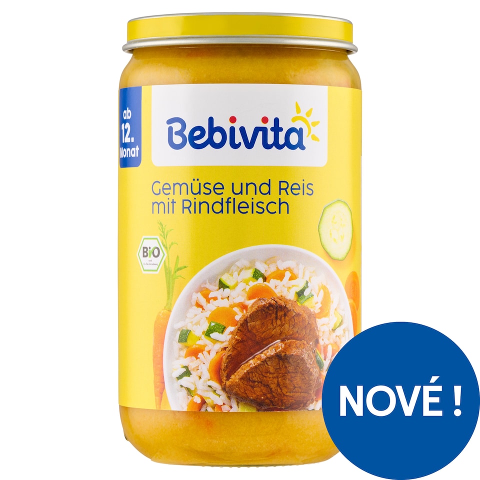 Obrázek 1 pro produkt Bebivita Bio zelenina, rýže a hovězí maso 250g