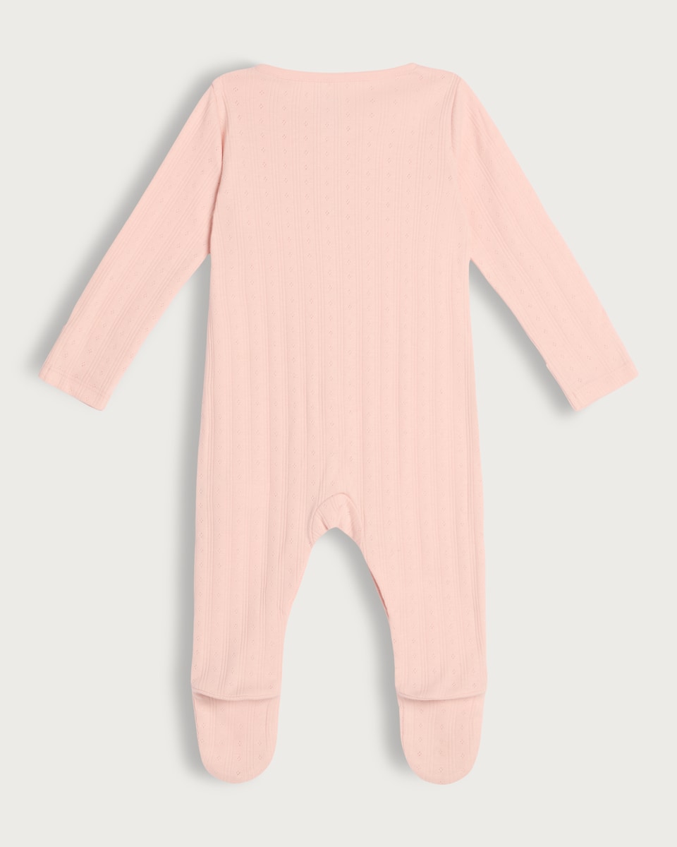 image 1 of F&F Baby 3-Pack Pure Cotton Floral Sleepsuits in Pink