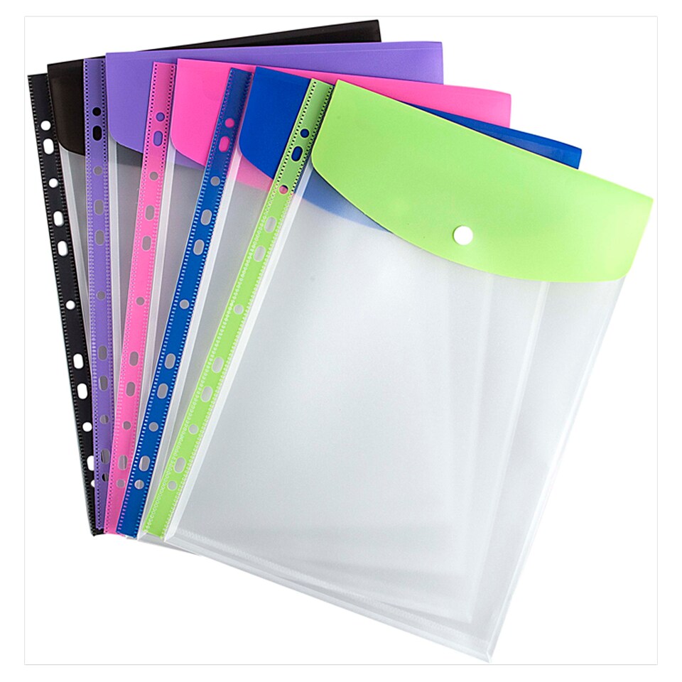 Tesco Punch Pocket Document Wallet 5Pk-Replenish