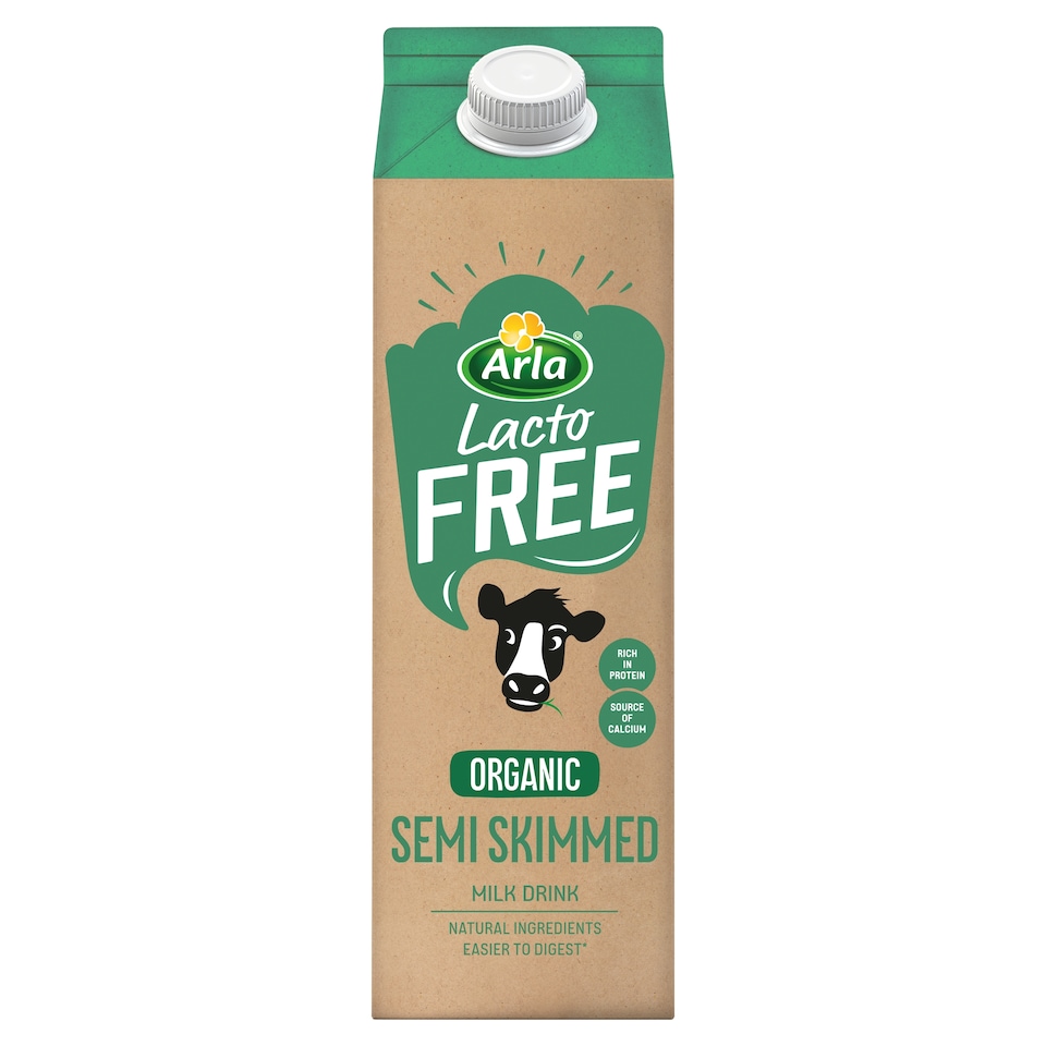 Arla Lactofree Organic Semi Skimmed Milk 1L