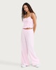 image 2 of OH ME OH MY Textured Wide Leg Beach Trousers in Pink