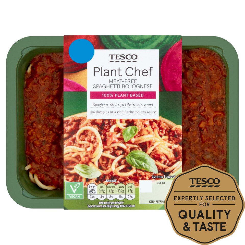 Tesco P/Chef Meat Free Spaghetti Bolognese 450G Tesco Groceries