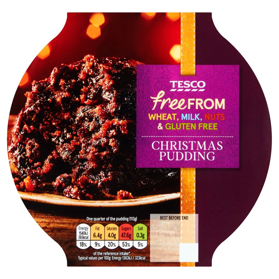 Tesco Free From Christmas Pudding 454G