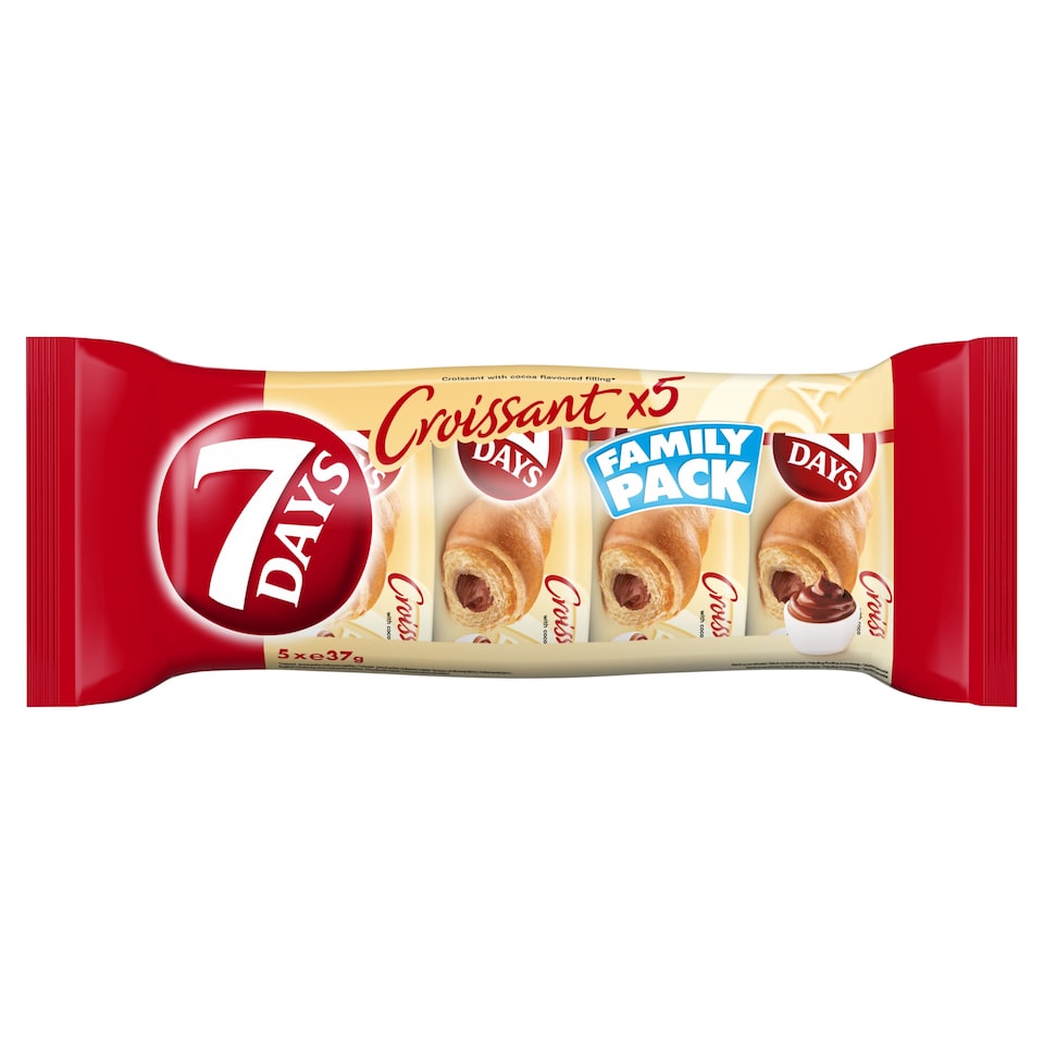 7days Family Pack Croissant Kakaós Töltelékkel 5 X 37 G (185 G)