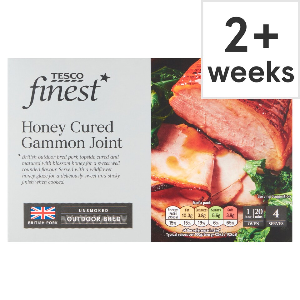 Tesco Finest Honey Cured Gammon Joint 800G Tesco Groceries