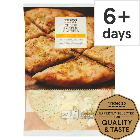 Tesco Cheese & Garlic Flatbread 230G Tesco Groceries