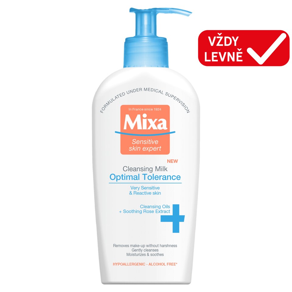 Mixa Optimal Tolerance odličovací mléko, 200 ml