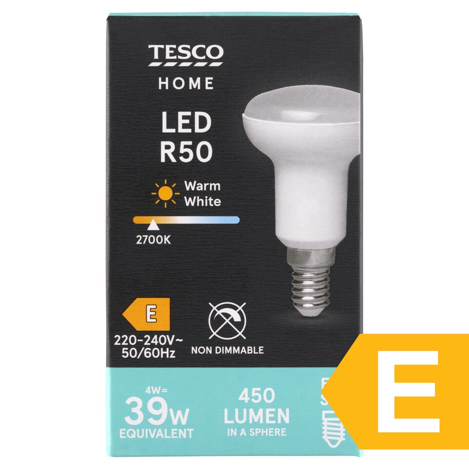 image 1 of Tesco Home LED Light Bulb 4W E14 Warm White Light 1 pc