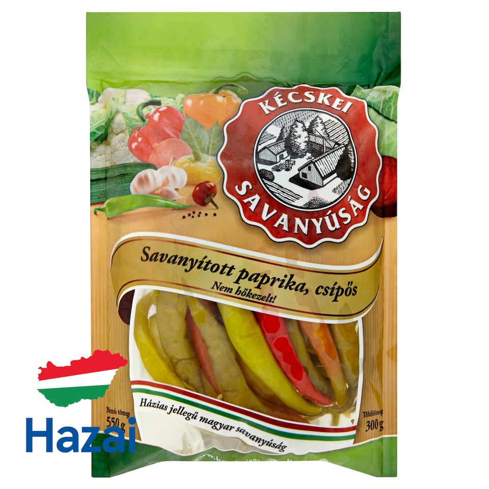 Kécskei Savanyúság Hot Pickled Paprika 550 g