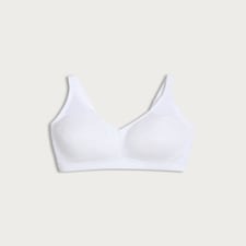 F&F Pure Cotton Total Support Non Wired Bra in White
