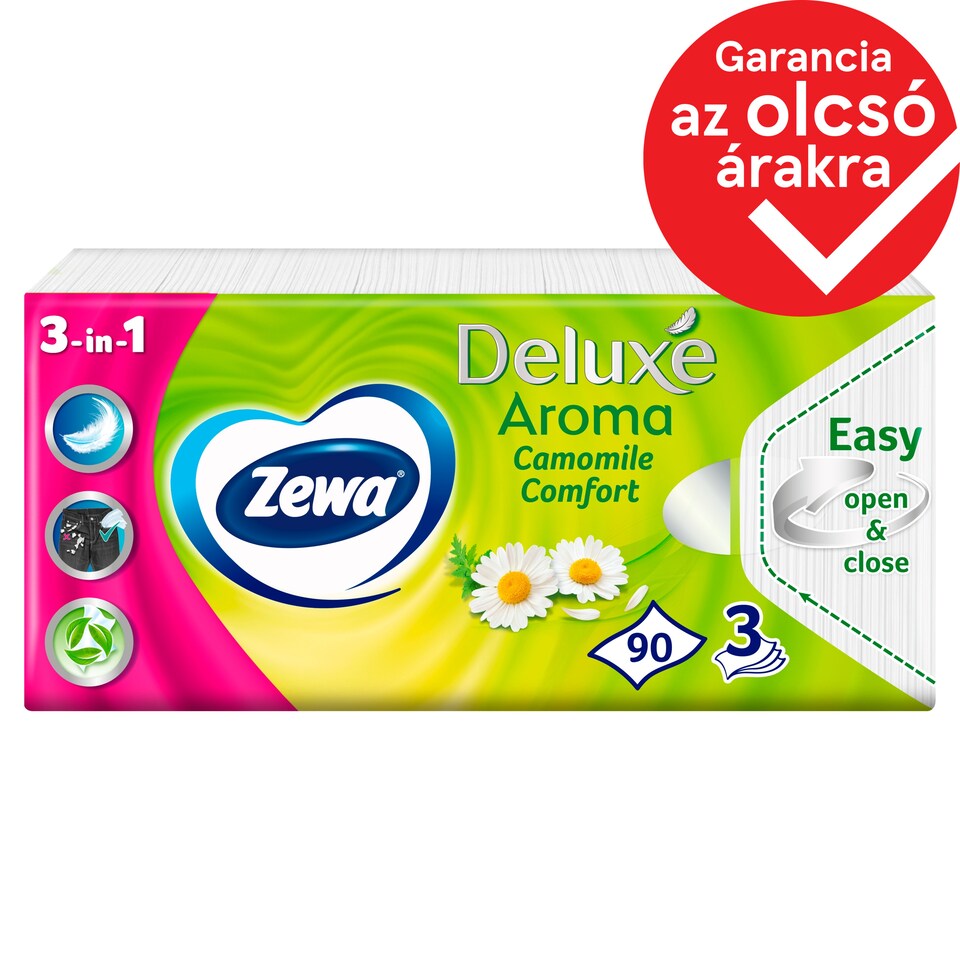 image 1 of Zewa Deluxe Aroma Camomile Comfort Scented Paper Tissues 3 Ply 90 pcs