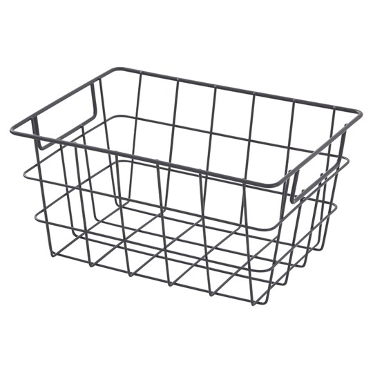 Tesco Wire Basket Small Grey Tesco Groceries