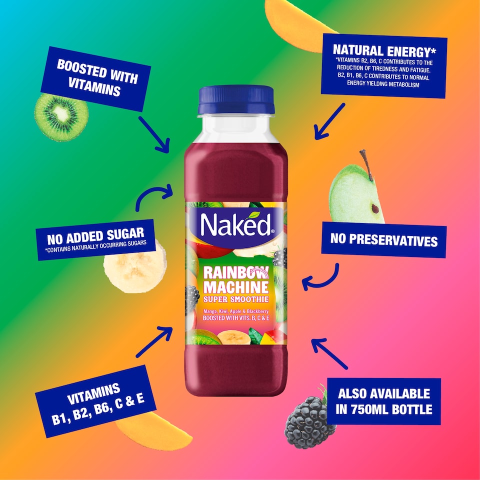 image 1 of Naked Rainbow Machine Smoothie Drink 300Ml
