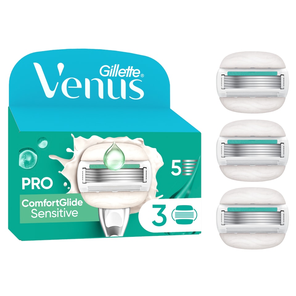 image 1 of Gillette Venus Comfortglide Sensitive Blades X3