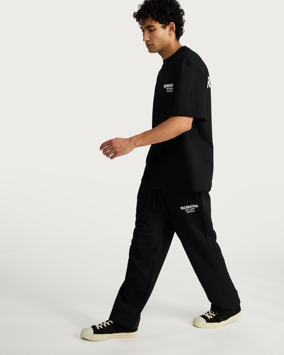 image 1 of F&F Cotton Rich Recreation Athletic Dept Joggers in Black