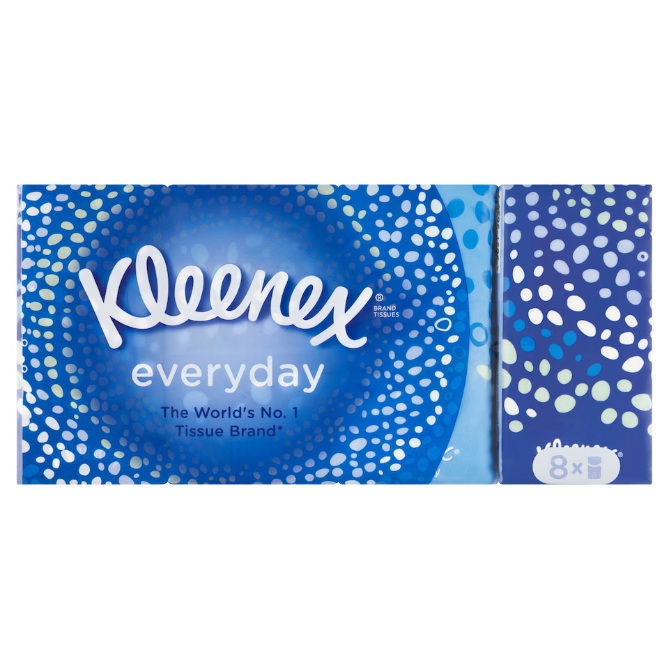 Kleenex Everyday Paper Tissues 3 Layers 8 x 8 pcs