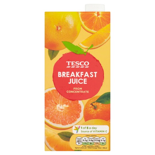 Tesco Breakfast Juice From Concentrate 1 Litre Tesco Groceries