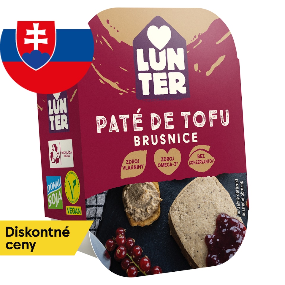 LUNTER Paté de tofu Brusnice 150 g