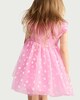 image 2 of F&F Girls Cotton Rich Floral Tulle Dress in Pink