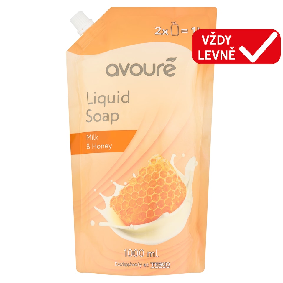 Avouré Liquid Soap Milk & Honey 1000ml