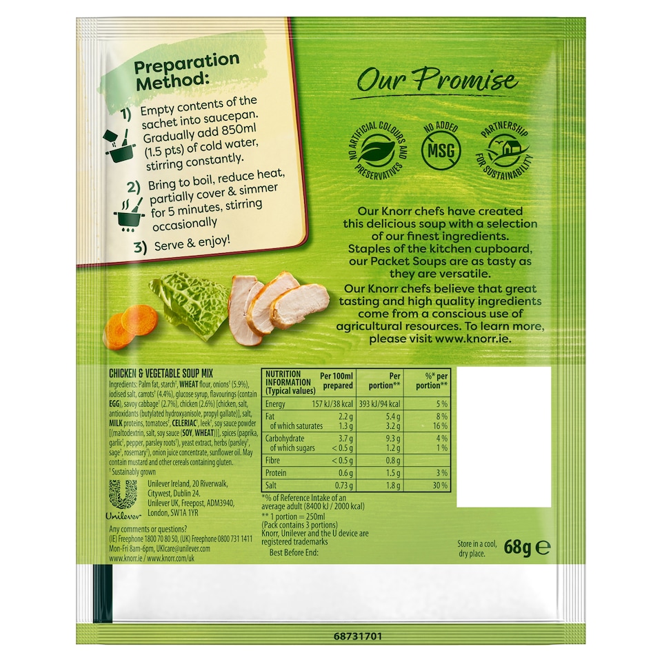 image 1 of Knorr Soup Chicken And Vegetable 68G