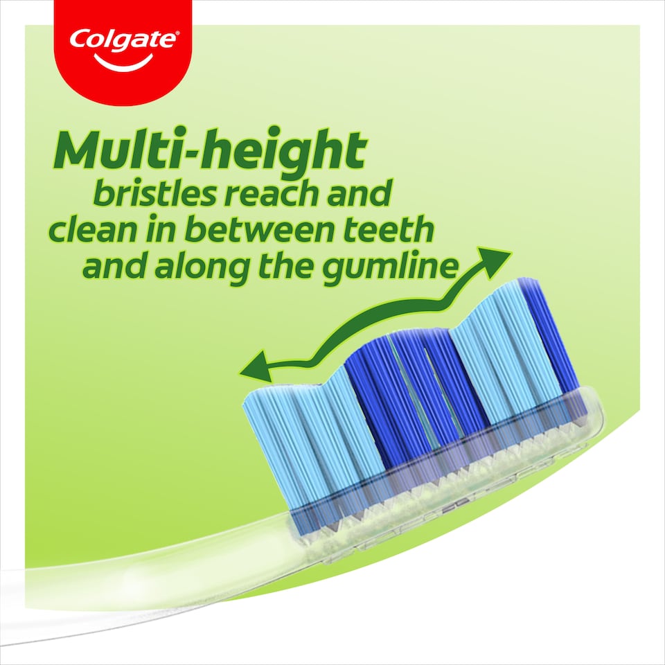 image 1 of Colgate Twister Medium Manual Toothbrush 2 Pack Clipstrip