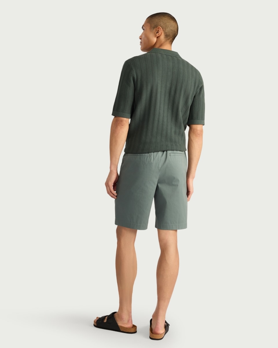 image 1 of The F&F Edit Cotton Rich Pleated Shorts in Khaki